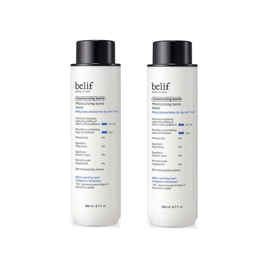 2 x belif Moisturizing Bomb Toner 200ml from Korea