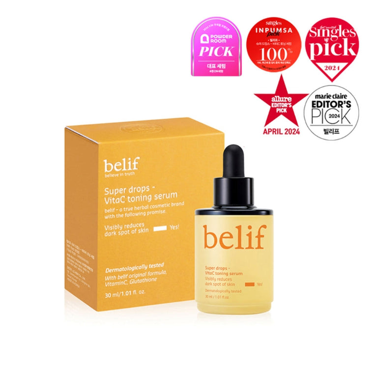 2 x belif Super Drops VITAC Toning Serum 30ml from Korea