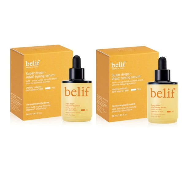 2 x belif Super Drops VITAC Toning Serum 30ml from Korea by belif