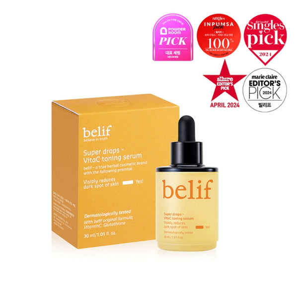2 x belif Super Drops VITAC Toning Serum 30ml from Korea