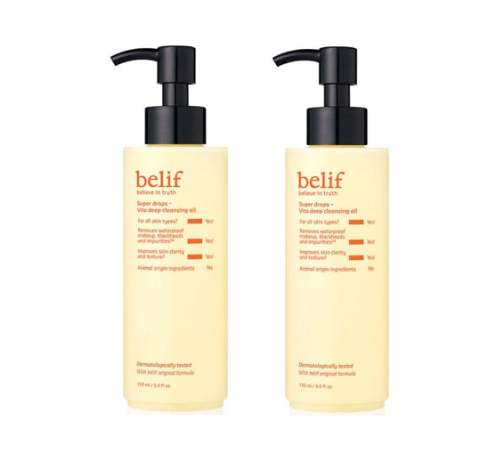 2 x belif Super Knights Brightening Toning Pack Vegan Cleanser 150 מ"ל מקוריאה