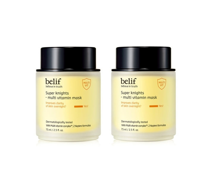 2 x belif Super Knights Multi Vitamin Mask 75ml from Korea by belif