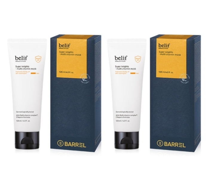 2 x belif Super Knights Multi Vitamin Mask Jumbo Barrel Edition 120ml from Korea by belif