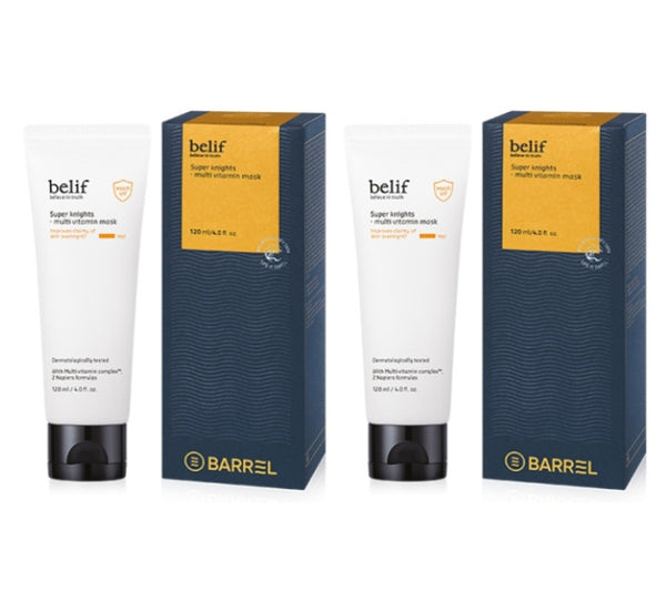 2 x belif Super Knights Multi Vitamin Mask Jumbo Barrel Edition 120ml from Korea by belif