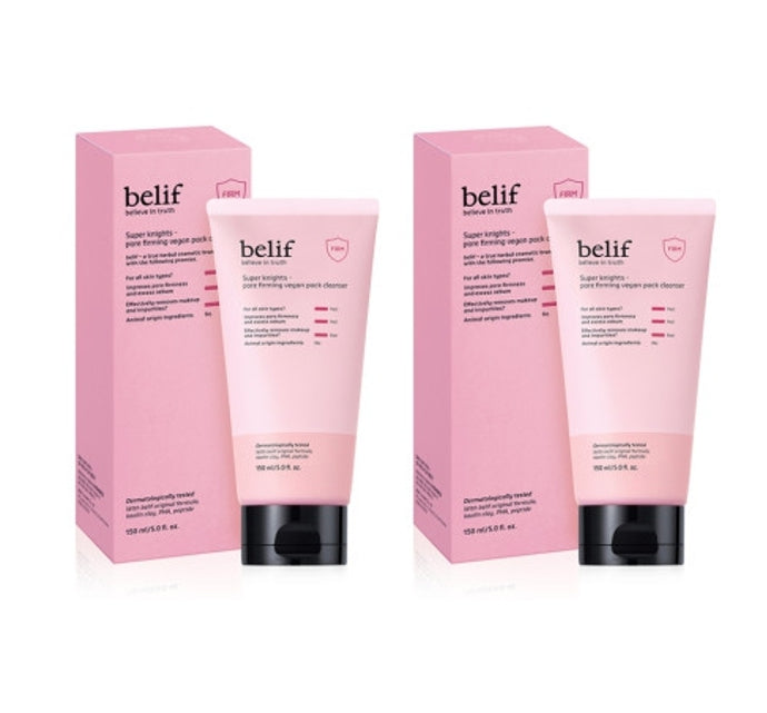2 x belif Super Knights Pore Firming Vegan Pack Cleanser 150ml from Korea by belif