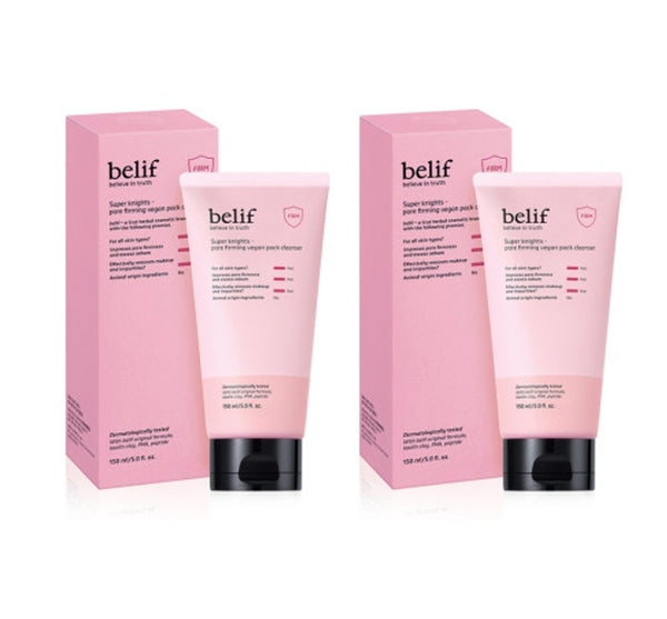 2 x belif Super Knights Pore Firming Vegan Pack Cleanser 150ml from Korea by belif