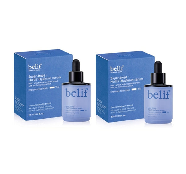 2 x belif Super drops Multi7-Hyaluron Serum 30ml from Korea by belif