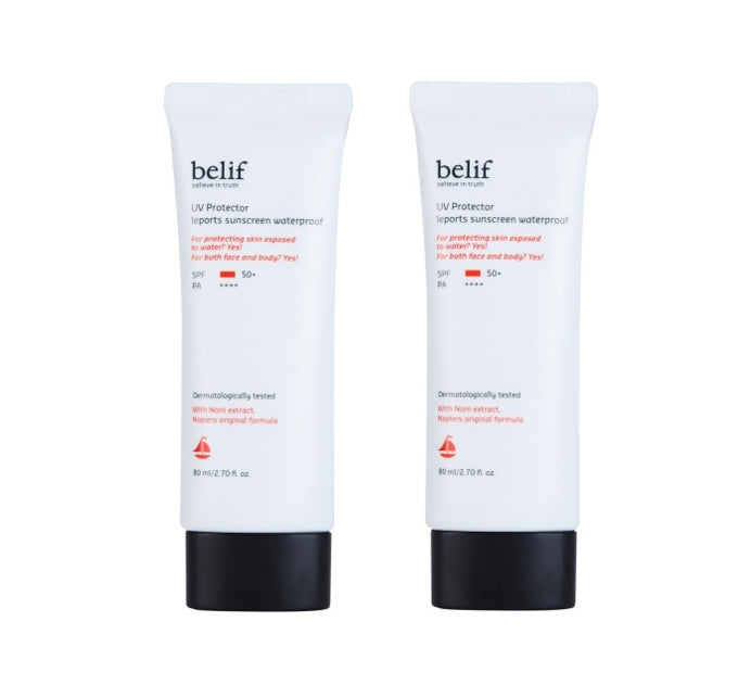 2 x belif UV Protector Leports Sunscreen Waterproof 80ml from Korea by belif
