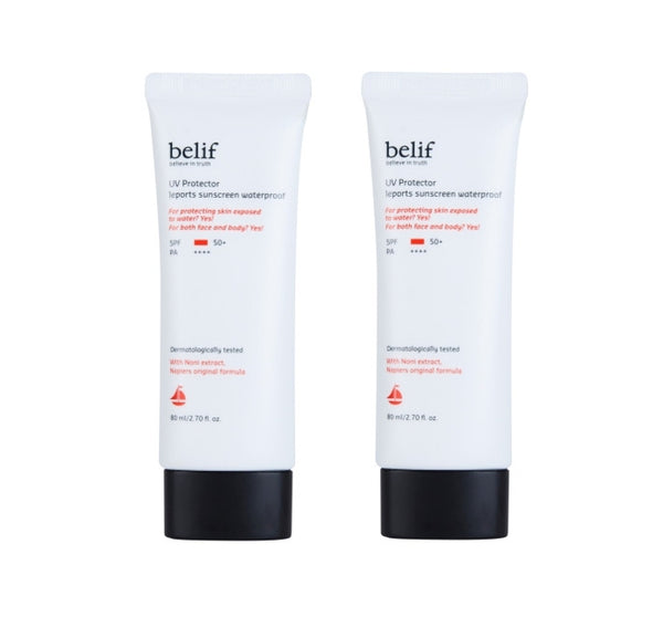 2 x belif UV Protector Leports Sunscreen Waterproof 80ml from Korea by belif