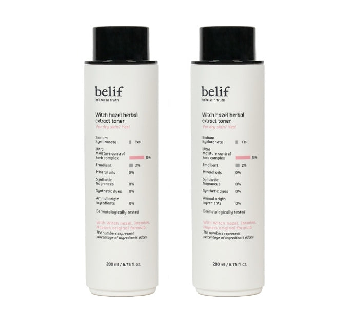 2 x belif Witch Hazel Herbal Extract Toner 200ml from Korea by belif