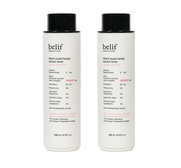 2 x belif Witch Hazel Herbal Extract Toner 200ml from Korea by belif