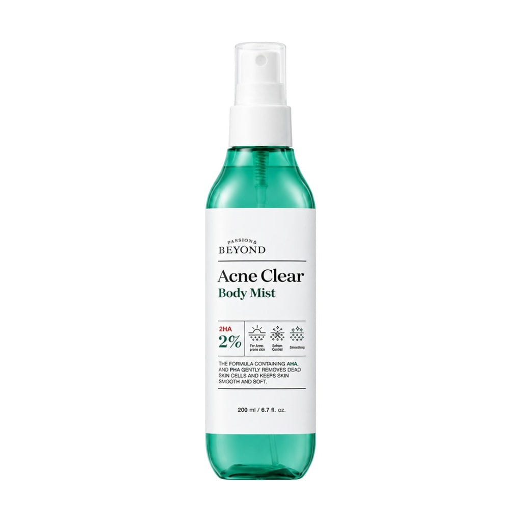 Beyond Acne Clear Body Mist 200ml spray bottle
