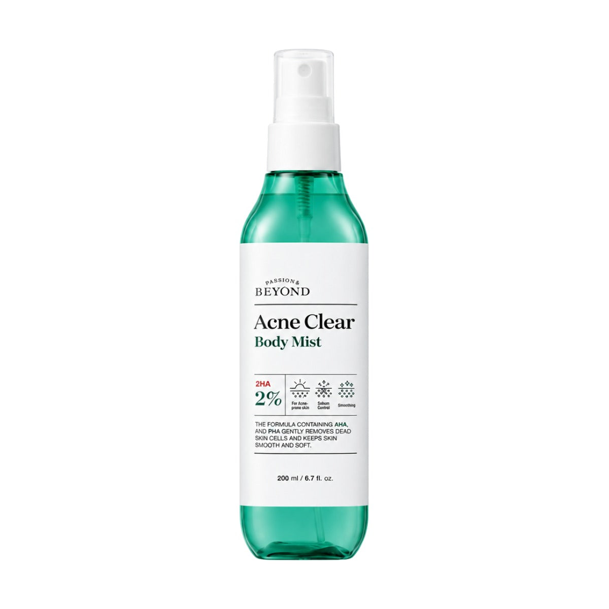 Beyond Acne Clear Body Mist 200ml spray bottle
