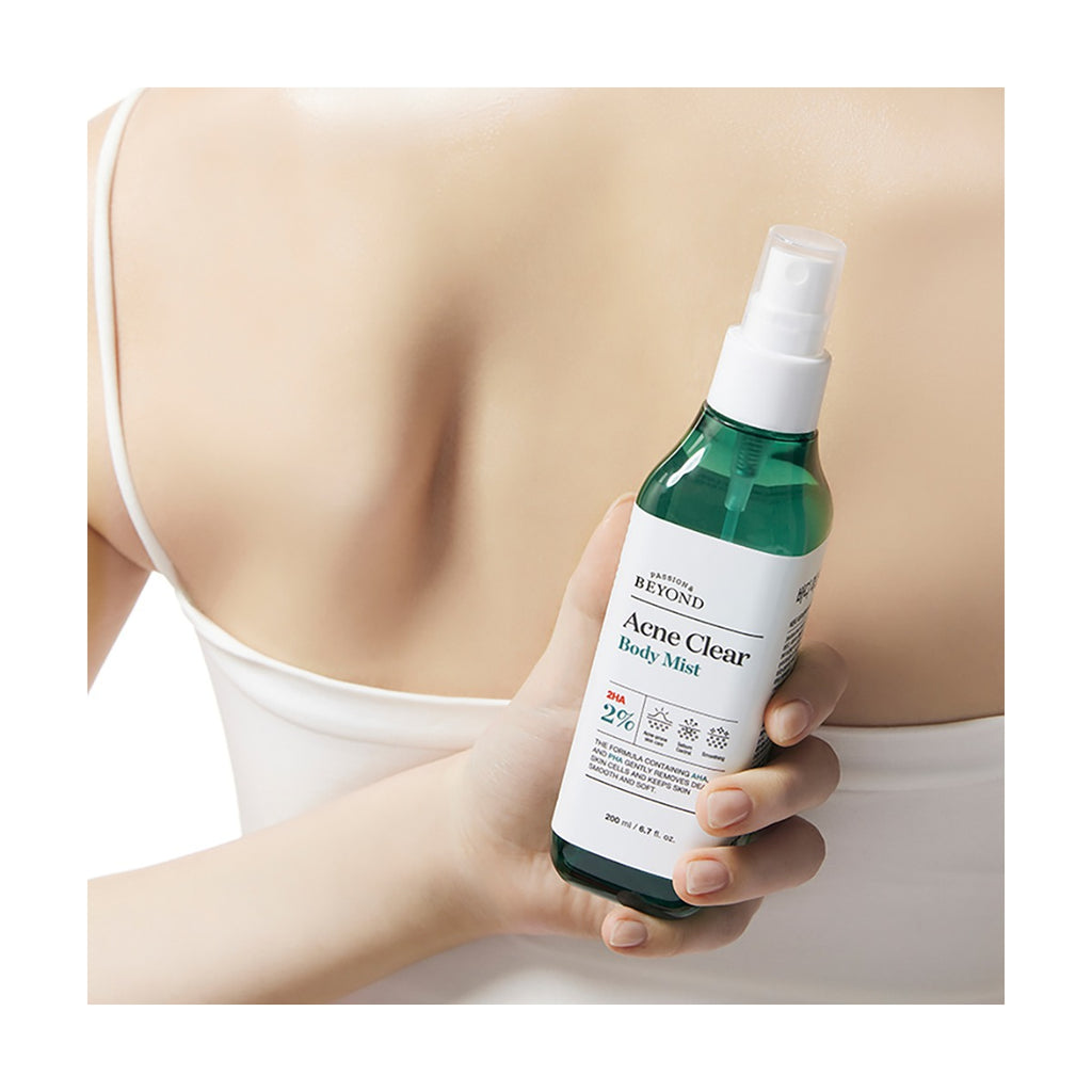 Beyond Acne Clear Body Mist 200ml spray bottle