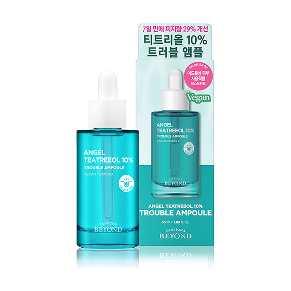 Beyond Angel Teatreeol 10% Trouble Ampoule 50ml dropper bottle