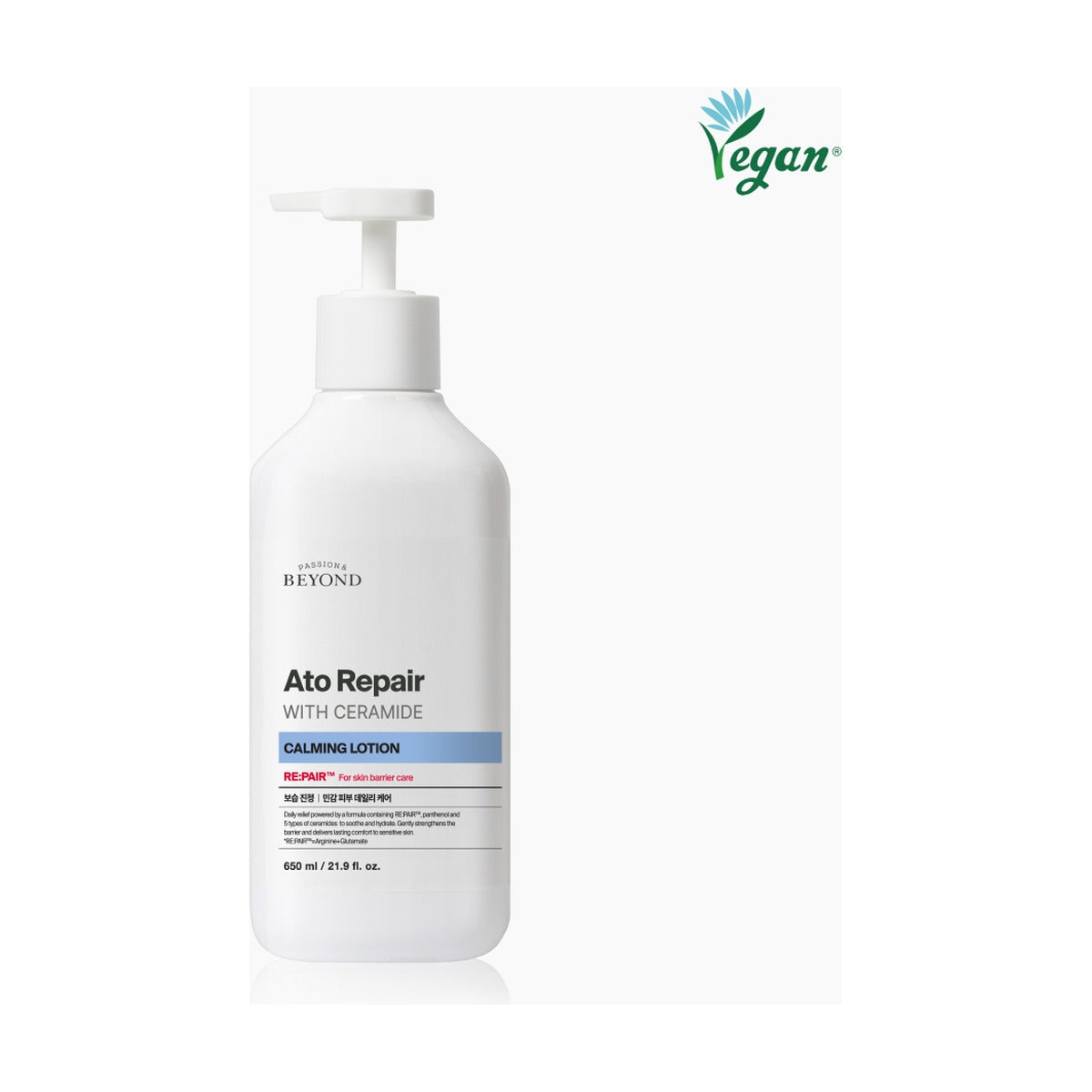 Beyond Ato Repair with Ceramide Calming Lotion 650ml pump bottle