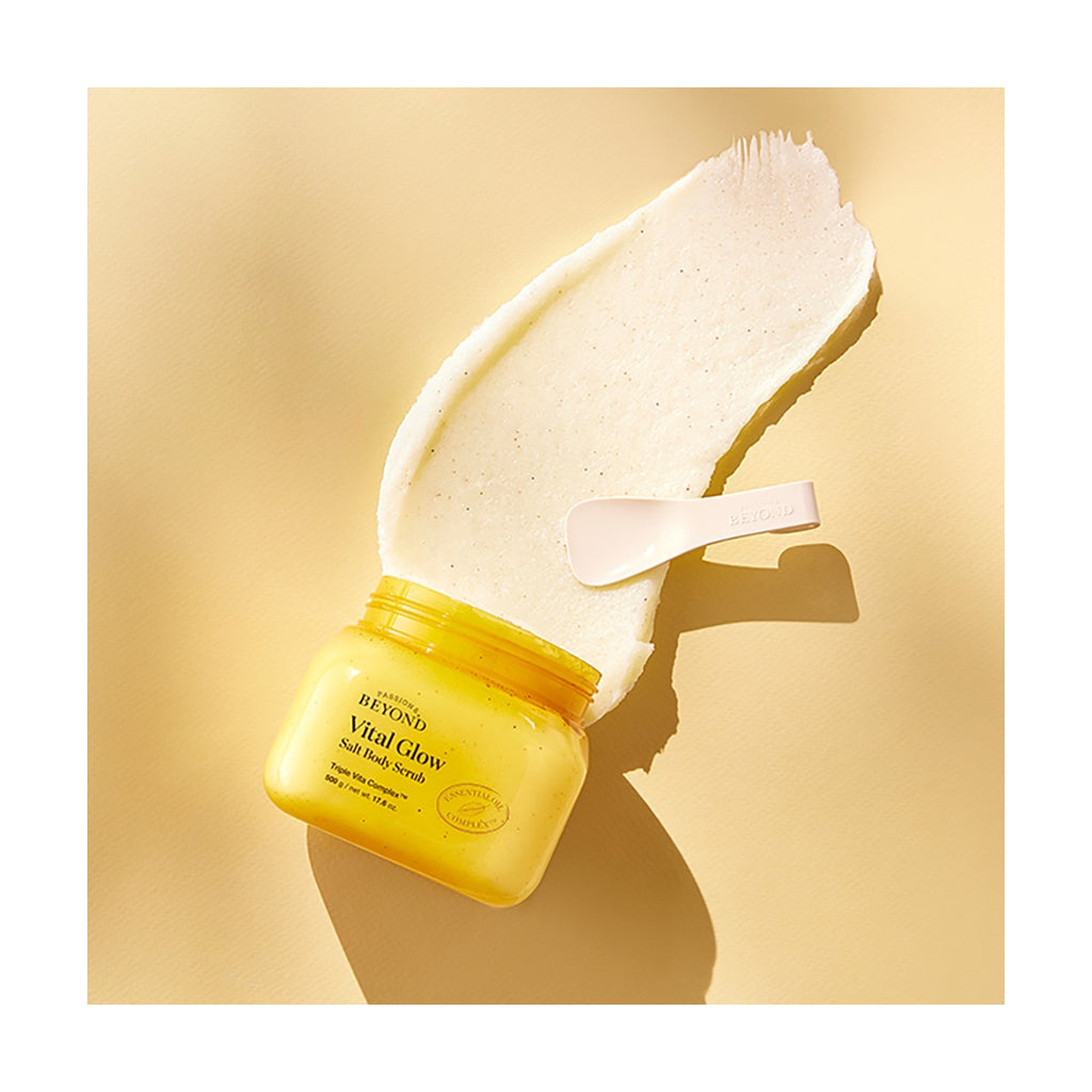 Beyond Vital Glow Salt Body Scrub 500g jar