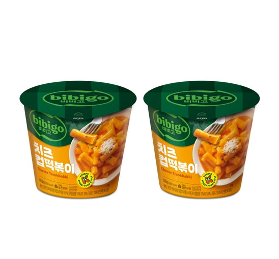 2 x bibigo Cup Tteokbokki Cheese Tteokbokki 108g from Korea by bibigo