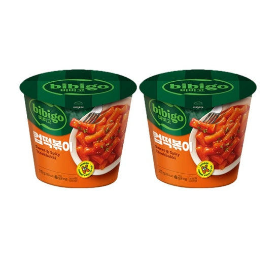 2 x bibigo Cup Tteokbokki Sweet & Spicy 110g from Korea by bibigo
