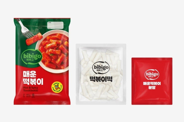 bibigo Pouch Tteokbokki Sweet & Spicy + Cheese + Hot & Spicy from Korea by bibigo