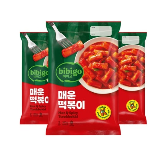 3 x bibigo Hot & Spicy Tteokbokki Pouch 360g from Korea by bibigo