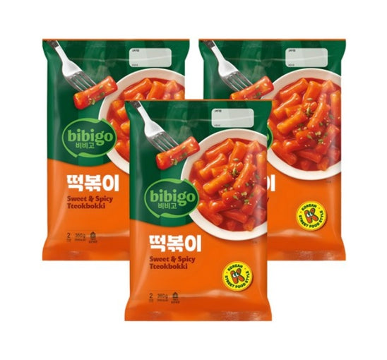 3 x bibigo Sweet & Spicy Tteokbokki Pouch 360g from Korea by bibigo