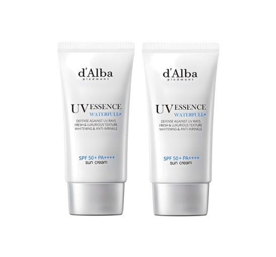 2 X d'Alba Waterfull Essence Sunscreen SPF50+ PA++++ 50ml from Korea by d'Alba