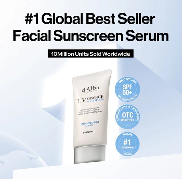 d'Alba Waterfull Essence Sunscreen SPF50+ PA++++ 50ml from Korea by d'Alba