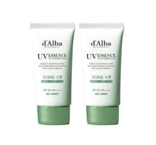 2 X d'Alba Waterfull Tone-Up Sun Cream (Green Correcting) SPF50+ PA++++ 50ml by d'Alba