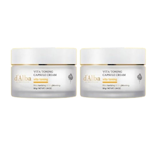 2 X d'Alba Vita Toning Capsule Cream 55g from Korea by d'Alba
