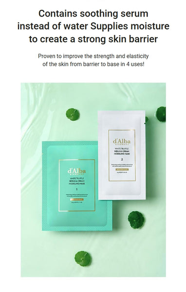 d'Alba White Truffle Serum & Cream Modeling Mask 66g X 1ea (Calming/Cooling) from Korea by d'Alba