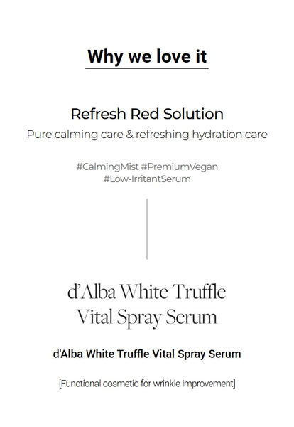 d'Alba White Truffle Vital Spray Serum 100ml from Korea by d'Alba