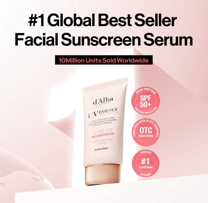 3 x d'Alba Waterfull Tone-Up Sun Cream SPF50+ PA++++ 50ml from Korea by d'Alba
