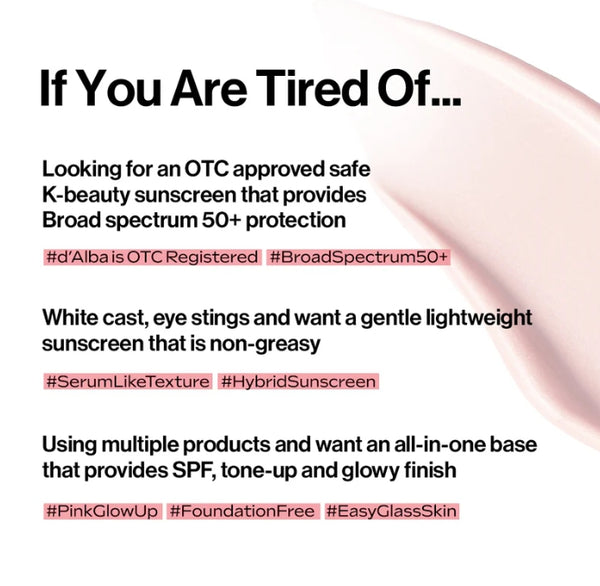 2 x d'Alba Waterfull Tone-Up Sun Cream SPF50+ PA++++ 50ml + Balancing Vegan Gel Cleanser 15ml Set from Korea by d'Alba