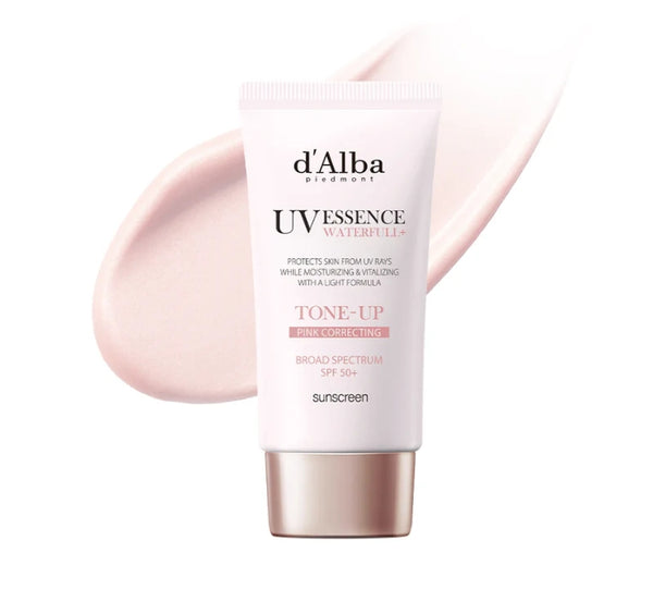 2 x d'Alba Waterfull Tone-Up Sun Cream SPF50+ PA++++ 50ml + Balancing Vegan Gel Cleanser 15ml Set from Korea by d'Alba