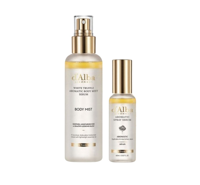 d'Alba White Truffle First Aromatic Spray Serum 60ml + Aromatic Body Mist Serum 180ml by d'Alba