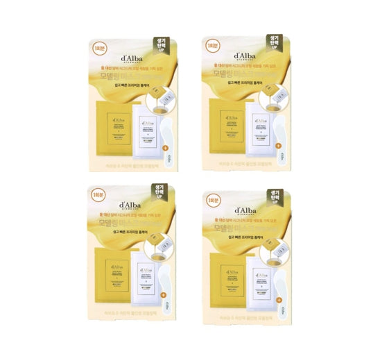 4 X d'Alba White Truffle Serum & Cream Modeling Mask 66g X 1 ea (Nutritive / Hydrating) from Korea by d'Alba