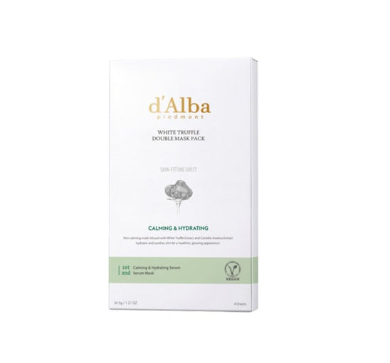 d'Alba White Truffle Double Mask Pack, 4 Sheets from Korea by d'Alba
