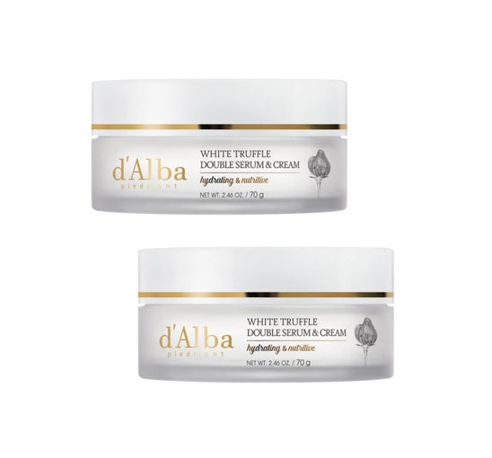 2 X d'Alba White Truffle Double Serum & Cream 70g from Korea by d'Alba