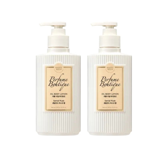 2 x HAPPY BATH Perfume Boutique Oil Body Lotion ( Sental Musk ) 350ml from Korea by HAPPY BATH
