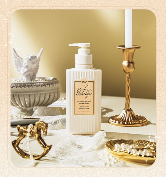 HAPPY BATH Perfume Boutique Oil Body Lotion ( Sental Musk ) 350ml from Korea by HAPPY BATH