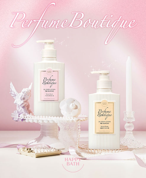HAPPY BATH Perfume Boutique Oil Body Lotion ( Rose Blush ) 350ml from Korea by HAPPY BATH
