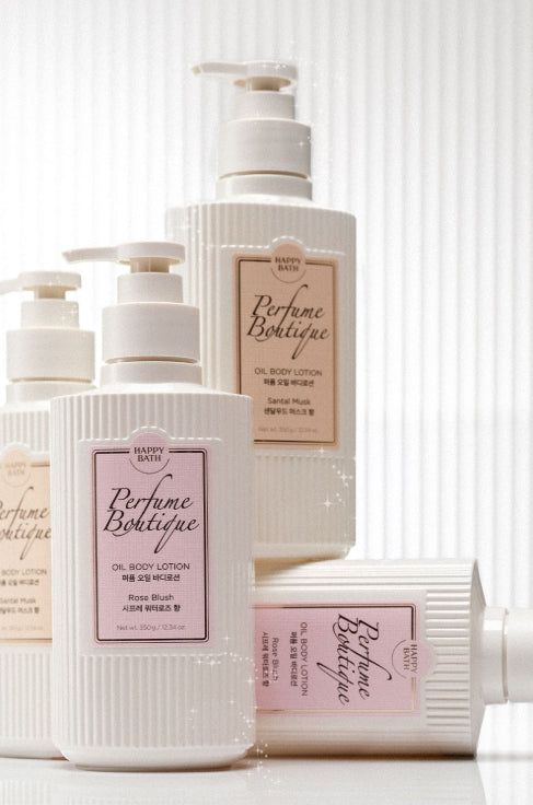 HAPPY BATH Perfume Boutique Oil Body Lotion ( Rose Blush ) 350ml from Korea by HAPPY BATH