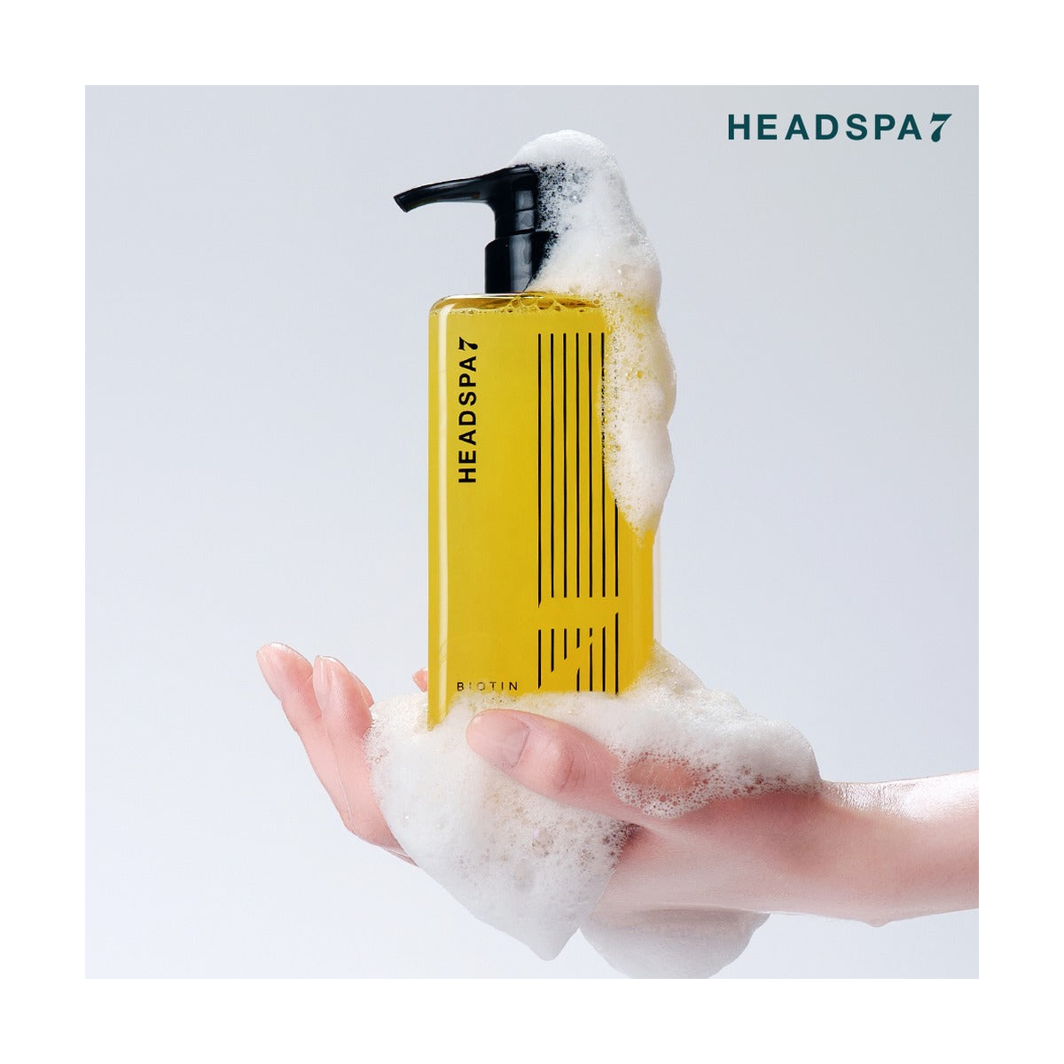 HEADSPA 7 Biotin Active Shampoo 500ml pump bottle