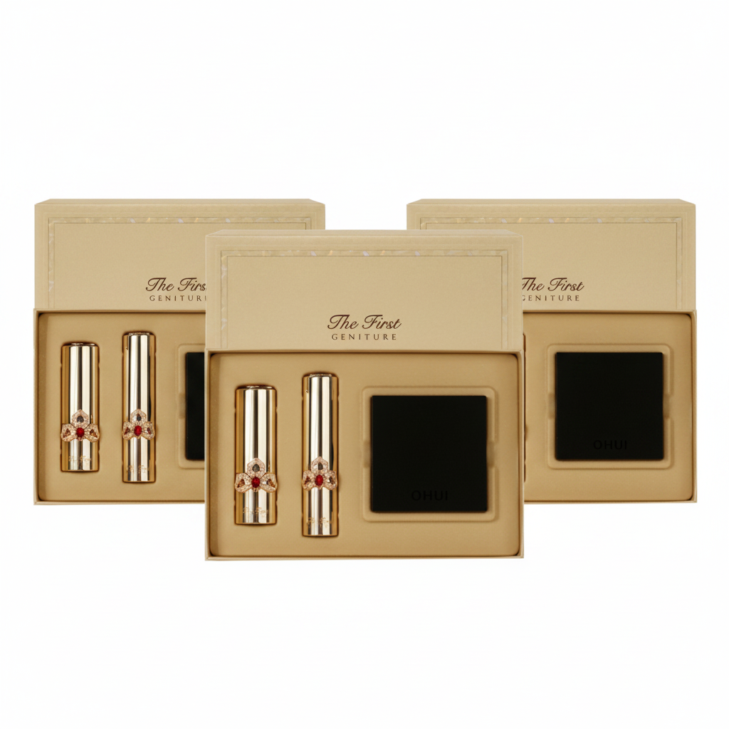 3 x O HUI The first Geniture Lip Stick & Lip Balm Duo Sep. 2026 Set (3 Items) from Korea by O HUI
