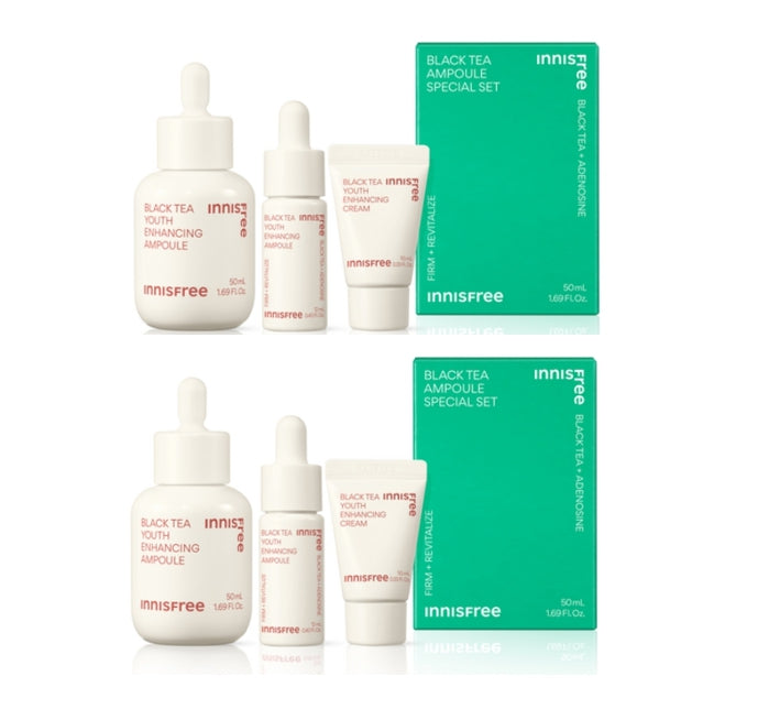 2 x innisfree Black Tea Youth Enhancing Ampoule Set (3 Items) from Korea by innisfree