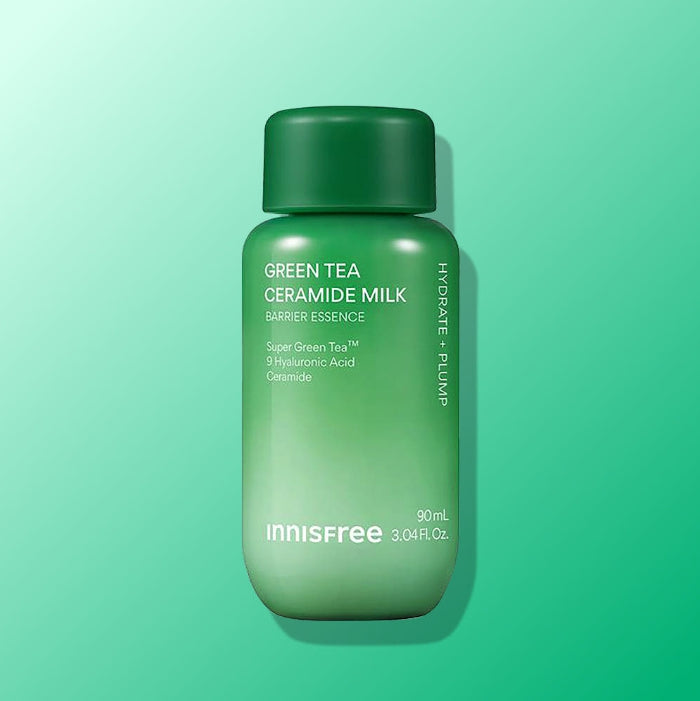 2 x innisfree Green Tea Ceramide Milk Barrier Essence 90ml from Korea