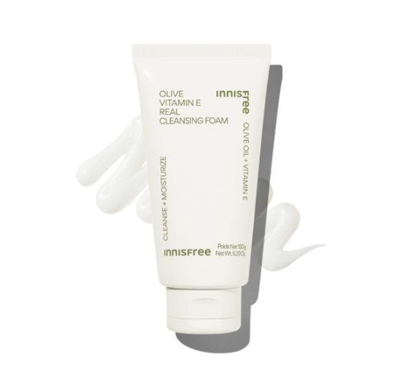 innisfree Olive Vitamin E Real Cleansing Foam 150g from Korea by innisfree