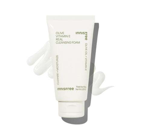 innisfree Olive Vitamin E Real Cleansing Foam 150g from Korea by innisfree