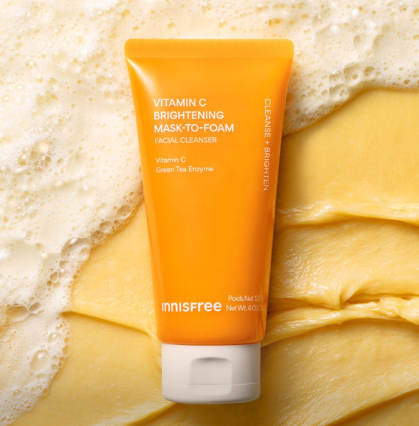 2 x innisfree Vitamin C Brightening Mask-To-Foam Facial Cleanser 120g from Korea